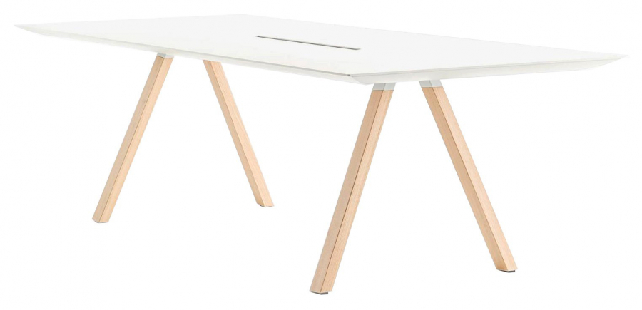 Стол с каналом для протяжки проводов Arki-Table CC Wood