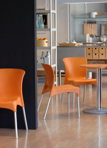 Стул пластиковый Resol Hey chair алюминий, полипропилен оранжевый Фото 2