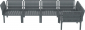 Комплект пластиковой мебели Siesta Contract Portofino Lounge Corner стеклопластик, полипропилен, полиэстер темно-серый, темно-серый Фото 11