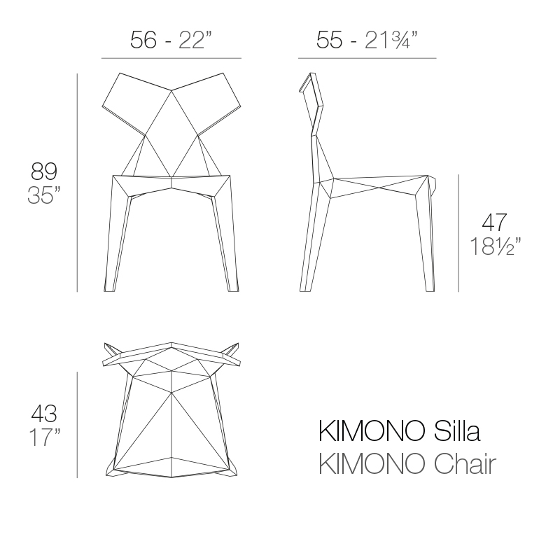 Стул пластиковый Kimono Basic, черный