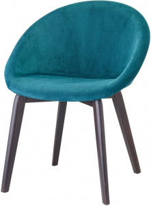 Кресло с обивкой Scab Design Natural Giulia Pop бук, технополимер, ткань венге, морская волна Фото 1
