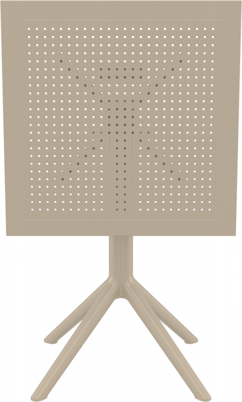 Стол пластиковый складной Sky Folding Table 60, бежевый, 600х600х740 мм