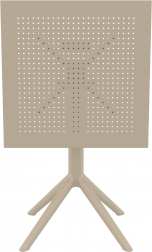 Стол пластиковый складной Sky Folding Table 60, бежевый, 600х600х740 мм