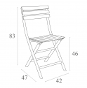 Стул пластиковый складной Siesta Contract Helen стеклопластик, полипропилен белый Фото 2