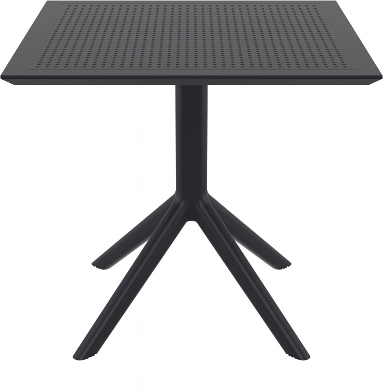 Стол пластиковый Sky Table 80, черный, 800х800х740 мм