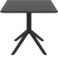 Стол пластиковый Siesta Contract Sky Table 80 сталь, пластик черный Фото 1