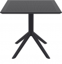 Стол пластиковый Siesta Contract Sky Table 80 сталь, пластик черный Фото 1