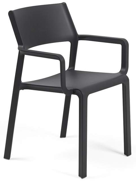 Кресло пластиковое Trill Armchair, антрацит