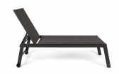 Шезлонг-лежак металлический Garden Relax Hilde алюминий, текстилен антрацит Фото 3