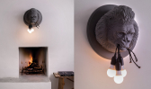 Светильник дизайнерский Karman Ugo Rilla Wall Lamp керамика серый Фото 2