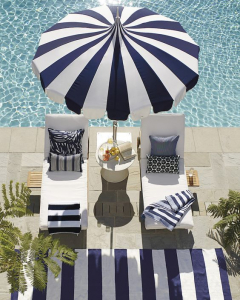 Зонт пляжный профессиональный Ø2.2 м Magnani Dali алюминий, Tempotest Para белый 15, синий 10 Фото 8