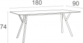 Стол пластиковый Siesta Contract Max Table 180 пластик, HPL белый Фото 2