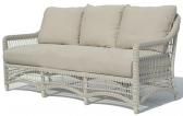 Диван плетеный с подушками Skyline Design Arena алюминий, искусственный ротанг, sunbrella белый, бежевый Фото 1