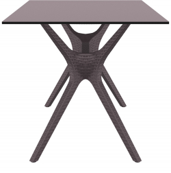 Стол пластиковый Ibiza Table 140, коричневый, 1400х800х740 мм