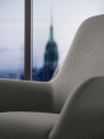Кресло мягкое Quadrifoglio City Lounge алюминий, ткань Фото 5