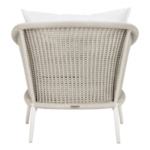 Кресло плетеное с подушками JANUS et Cie Knot алюминий, роуп, акрил окаменелость Фото 5