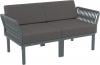 Диван пластиковый двухместный с подушками Portofino Lounge