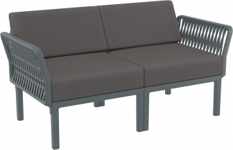 Диван пластиковый двухместный с подушками-thumbs-Фото1