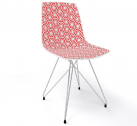Стул пластиковый Gaber Alhambra TC сталь, технополимер белый, красный Фото 1