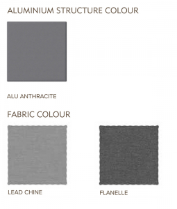 Шезлонг-лежак мягкий Grattoni Joy алюминий, ткань sunbrella антрацит, серый Фото 3