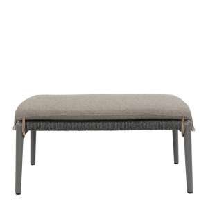 Пуф плетеный с подушкой JANUS et Cie Knot алюминий, роуп, акрил сланцевый Фото 3