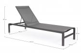 Шезлонг-лежак металлический Garden Relax Konnor алюминий, текстилен антрацит Фото 2