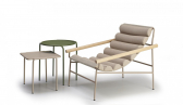 Кресло лаунж металлическое с подушкой Scab Design Dress Code Fashion Indoor сталь, дуб, акрил тортора, бежевый Фото 15