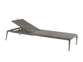 Шезлонг-лежак плетеный Unopiu Experience алюминий, искусственный ротанг графит, античный коричневый Фото 4