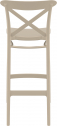 Стул пластиковый барный Siesta Contract Cross Bar 75 стеклопластик бежевый Фото 9