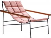 Кресло лаунж металлическое Scab Design Dress Code Glam Outdoor сталь, ироко, ткань sunbrella антрацит, розовый Фото 1