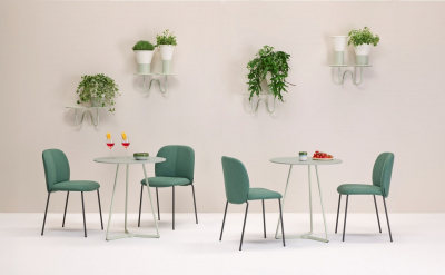 Стул с обивкой Scab Design Mentha Pop сталь, технополимер, ткань антрацит, зеленый Фото 8