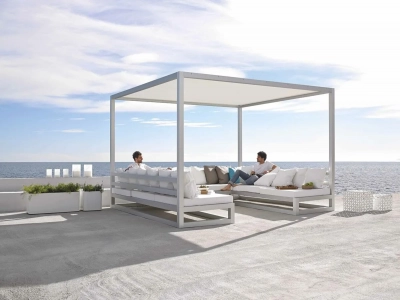 Павильон металлический с лаунж-мебелью ReeHouse Rimini алюминий, полиэстер, стекло Фото 5