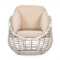 Кресло плетеное с подушками ReeHouse Lotus алюминий, искусственный ротанг, олефин доминикана, бежевый Фото 4