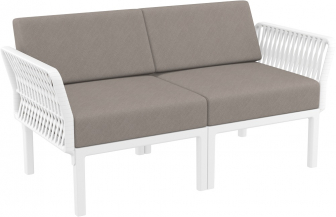 Диван пластиковый двухместный с подушками-thumbs-Фото1