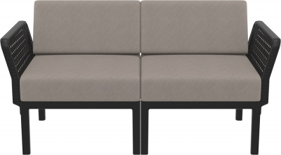 Комплект пластиковой мебели Siesta Contract Portofino Lounge стеклопластик, полипропилен, полиэстер черный, светло-коричневый Фото 7