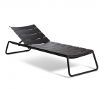 Шезлонг-лежак металлический OASIQ Corail алюминий антрацит Фото 4