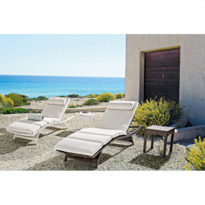 Шезлонг-лежак металлический Garden Relax Antalys алюминий/искусственное волокно шоколад Фото 8