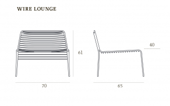 Лаунж стул металлический Wire Lounge