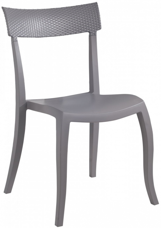 Стул пластиковый Hera-SP Rattan, серый