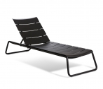 Шезлонг-лежак металлический OASIQ Corail алюминий антрацит Фото 3