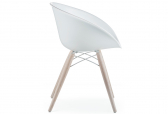 Кресло пластиковое на деревянных ножках PEDRALI Gliss Wood ясень, технополимер беленый ясень, белый Фото 5