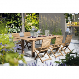 Стол деревянный раздвижной Garden Relax Maryland тик коричневый Фото 10