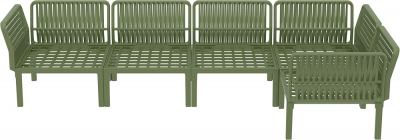 Комплект пластиковой мебели Siesta Contract Portofino Lounge Corner стеклопластик, полипропилен, полиэстер оливковый, бежевый Фото 16