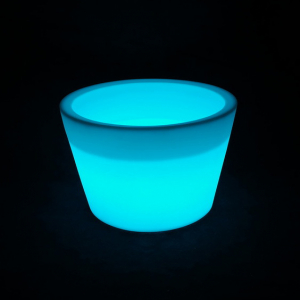 Кашпо пластиковое светящееся LED Cone полиэтилен белый Фото 5
