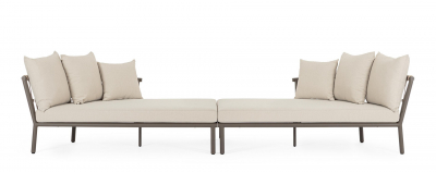 Лаунж-лежак плетеный двойной с подушками Garden Relax Lanai сталь, роуп, олефин какао Фото 10