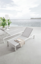 Шезлонг-лежак металлический Garden Relax Konnor алюминий, текстилен белый Фото 7