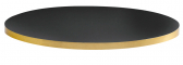 Столешница круглая PEDRALI Fenix ЛДСП, ABS-пластик черный, латунный Фото 1