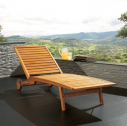 Шезлонг-лежак деревянный ACACIA Classic массив робинии Фото 1