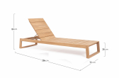 Шезлонг-лежак деревянный Garden Relax Jeremy тик натуральный Фото 2