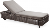 Шезлонг металлический с матрасом Felicita Bergen алюминий, роуп, полиэстер антрацит Фото 1